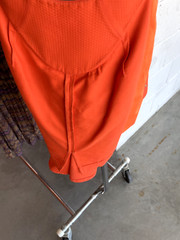 RARE Vintage 1980’S Thierry Mugler Orange Pique Cotton corseted dress – 38