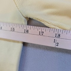 Vintage Personal Leslie Fay Ribbed Scoop Neck Top Yellow Distressed 70s 80s