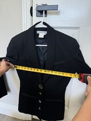 Vintage Chantal Thomass Paris Black Suit Jacket w/ Mother of Pearl buttons Size8