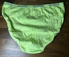 Vintage Joe Boxer Bikini Panties 100% Cotton Lime Size 7 Logo Band Kmart