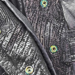 VTG 80s G-III Black Leather Biker Western Jacket Womens M Cropped Puff Sleeve