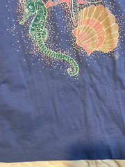 Vintage 1990s Fruit of the Loom Best Womens? T-Shirt Seashells/Starfish/SeaHorse