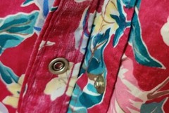 Vtg. Models Coat House Robe Coat Dress Size 10 Floral Red Blue Snap Button USA