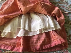 Vintage 1950s SUZY PERETTE NEW YORK Orange Pink & Coral Belted Dress