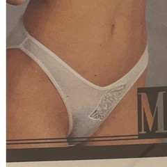 Vtg Manufat Italian Bikini Panties 100% Filo di Scozia Cotton White Size: 4 NOS