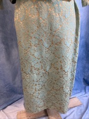 VTG 60s Brocade Wiggle Dress Jacket Belt Set Mint Gold Cocktail ILGWU USA S M
