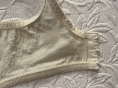 Vintage Warners Bra 34DD Perfect Support # 1500 ivory floral unlined underwired