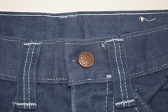 Vintage Flare Pants Womens 24×28 Blue Bell Bottom 80s Repaired Trousers Sears