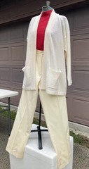 NWT IB Diffusion LG long cardigan duster coat pink wool mohair blend VTG