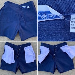 Vintage Two Of Hearts Shorts High Waisted Exposed Button Fly 14 27 1/2” waist
