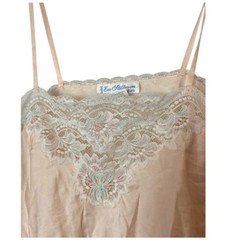 Vintage Eve Stillman Couture Teddy Pink Silky Lace Fairy Cottage Coquette Large