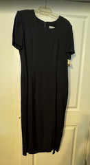 Vintage 90s Betsy’s Things Black Sheath dress size 14