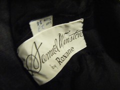 SAMUEL WINSTON BY ROXANE Vtg 50s Black Shantung Silk Bow Dress-Bust 36.5/S
