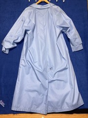 London Fog Womens Maincoats Vintage Iridescent Blue Long Trench Coat Lined 10 R