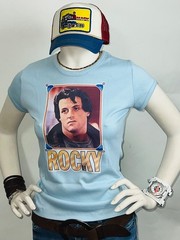 VTG 70s 80s ROCKY Sylvester Stallone Boxing Punk NOS sexy ROCKSTAR women T-Shirt