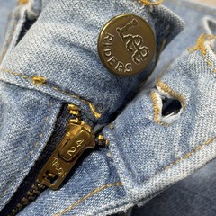 Vintage Lee Jeans Womens 25×30 Blue Flare Bell Bottom Talon 42 Front Seam 70s