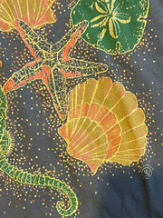Vintage 1990s Fruit of the Loom Best Womens? T-Shirt Seashells/Starfish/SeaHorse