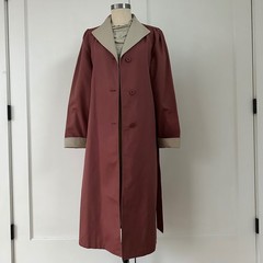 Vintage Misty Harbor Trench Coat Terracotta Tan Belted Rain Jacket XS Small