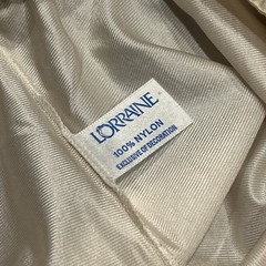 Vintage Lorraine Satin Skirt Half Slip Women Medium Ivory Cream Color Nylon B29