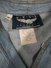 Vtg Best American Long Sleeve Cotton Bodysuit Shirt Top S