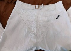 Vintage Jeans 70s N’est-Ce Pas? White Denim Chevron Sizer Back Super Rare 26X34