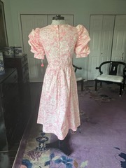 Vintage Pink Floral “Mattie Of Lynne “ 80’s Party Prom Dress Cottage Core