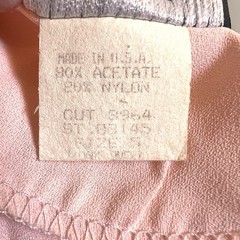 Vtg 80s All That Jazz Pink Blouson Midi Dress Lace Collar Pleated Belted Medium