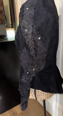 Lillie Rubin Exclusive Black Leather Jacket Blazer Vintage Women’s 10 Medium