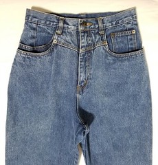 Rio by Stephen Mardon High Waist Mom Jeans 28X29 Vintage Tapered Leg Blue