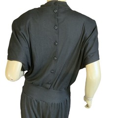 VINTAGE CIRCA 1990’S BLACK KNIT VENEZIA JUMPSUIT SZ 18/20 NWT