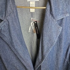Vtg Denim Trench Coat Woman’s 3XL Oversized Duster NWT Minimalist Western 90’s