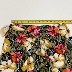 Vintage 90s My Michelle Mini Skirt Sz 11 Bow Accent Tropical Floral & Polka Dot