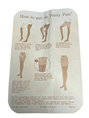 NOS Sz Tall Vtg 60s Hanes Panty Pair NYLON Stockings Thigh High Hose Hosiery