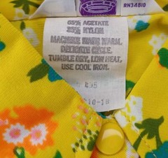 Vintage The Cracker Barrel Colorful Yellow Dress Juniors Size