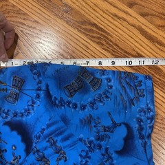 Vintage Hawaiiana Dress Blue – No Size Tag Approx M – Cotton