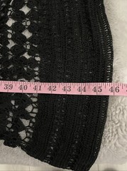 Gorgeous Vintage CACHÉ Black Beaded Crochet Knit Midi Dress XS/S/M