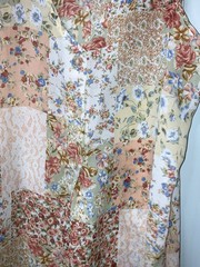 Vintage Bonjour Sheer Mixed Prints Floral Button Down Loose 90s Vest Blouse Larg