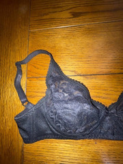 Vintage JCPenny Adonna Black Lace Unlined Underwired Bra 1835 – Size 34B