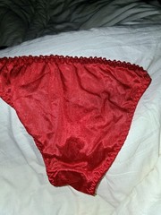 Vintage 70s Van Dale Fantasy Collection String Bikini Red Lace Panties Size 5 S