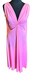 1960’ Claire Sandra Lucie Ann Hollywood Goddess Pink Lounge Gown Gold Tag