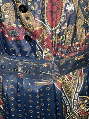VTG Leslie Fay Midi Dress Belted Size 14P Floral Dressy Classic Chic