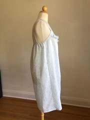 STUNNING NWOT VTG STARDUST Blue Floral White Lace 2pc Nightgown Robe Set SZ S