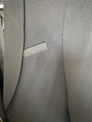 Vintage Chantal Thomass Paris Black Suit Jacket w/ Mother of Pearl buttons Size8