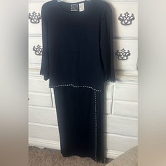 Lennie For Nina Leonard Navy Sweater Maxi Skirt Set, Women’s Size M