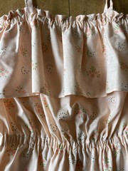 Vintage 70s Tied Straps Top Pink Floral Hippy Retro Brady Bunch
