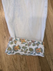 Vtg GET USED by ELIE High Waist Floral Patches Acid Wash Mom Jeans Streetwear 90