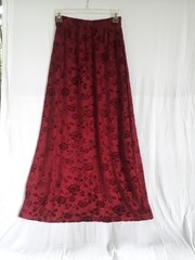 Vintage Boutique Europa by Newport News Velour Floral OverlayLined XS Maxi Skirt