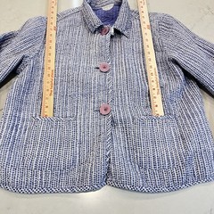 Keren Hart VTG Quilted Floral Reversible Purple Jacket Boho Cottagecore XL