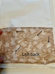 VTG 50’s Lace/Crepe de Chine Semi-formal Dress, Unbranded, XS, Camel/Terracotta