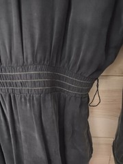 D. Frank 80’s Jumpsuit 100% Rayon Dark Gray Gemstones Women’s Size 6 Vintage
